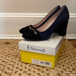 Vera Pelle Bailarina by SKA Navy and Black Heels